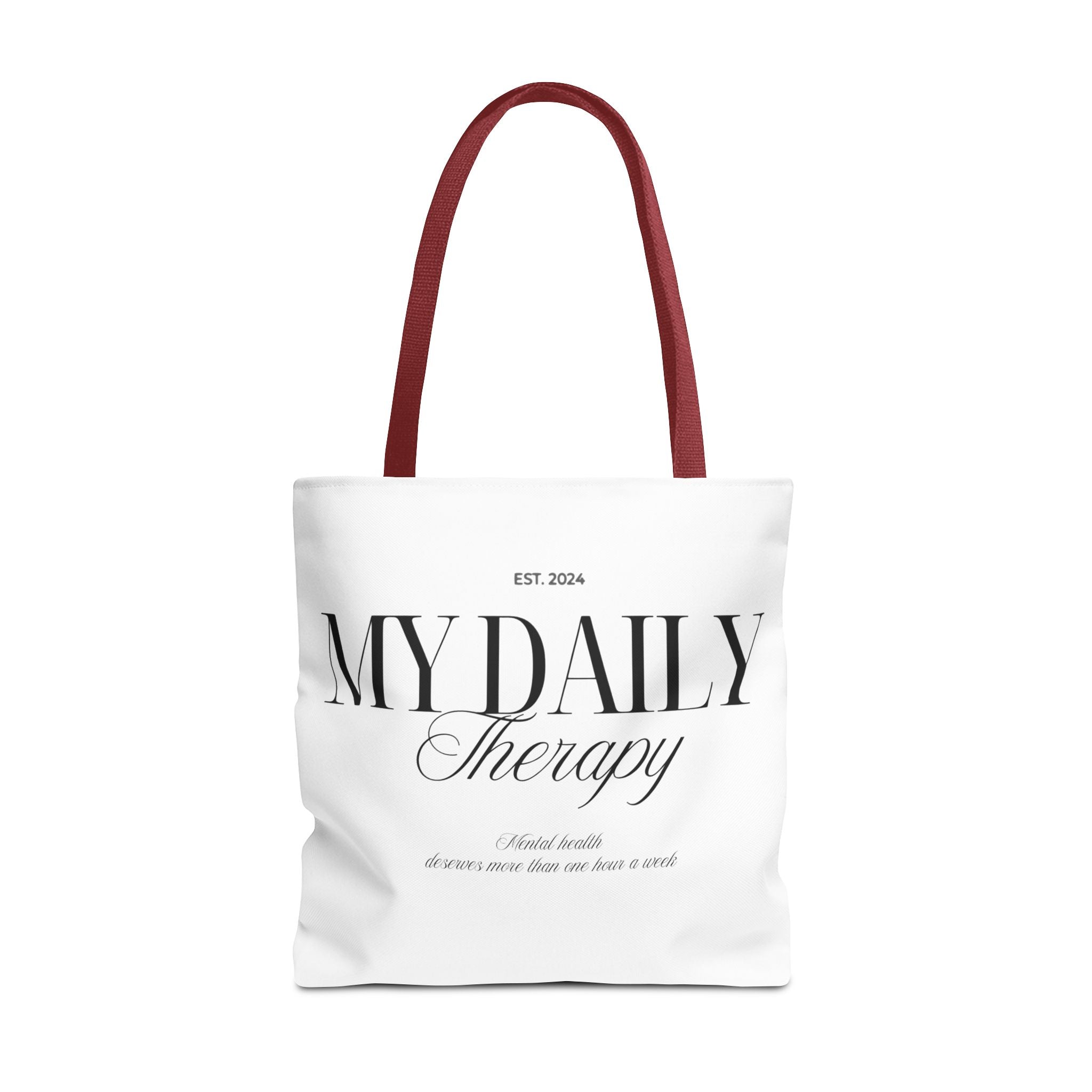 My Daily Therapy Tote Bag | Typography Wellness Design
