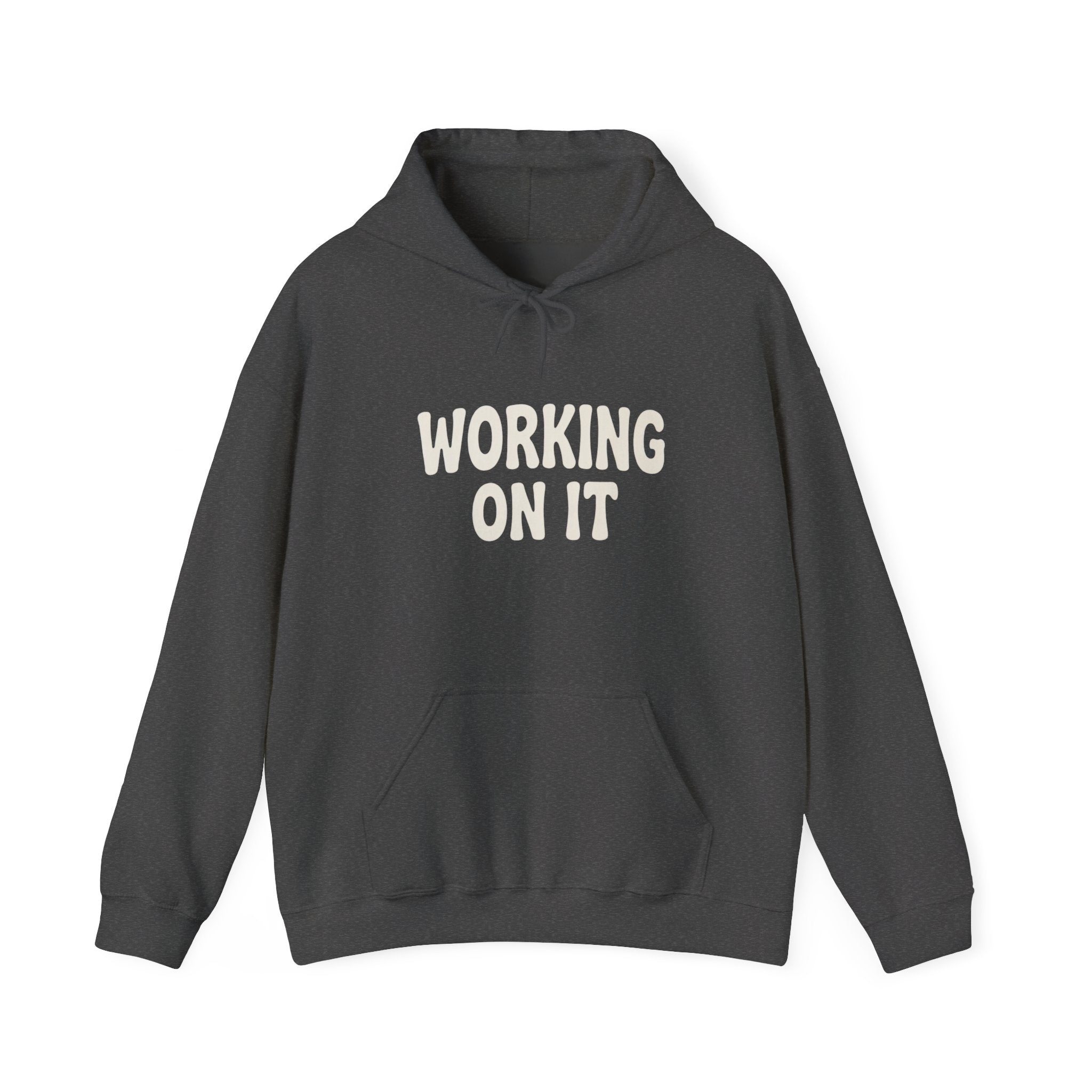 Emotionally Unavailable (Working On It) Hoodie | Black Pullover Sweatshirt