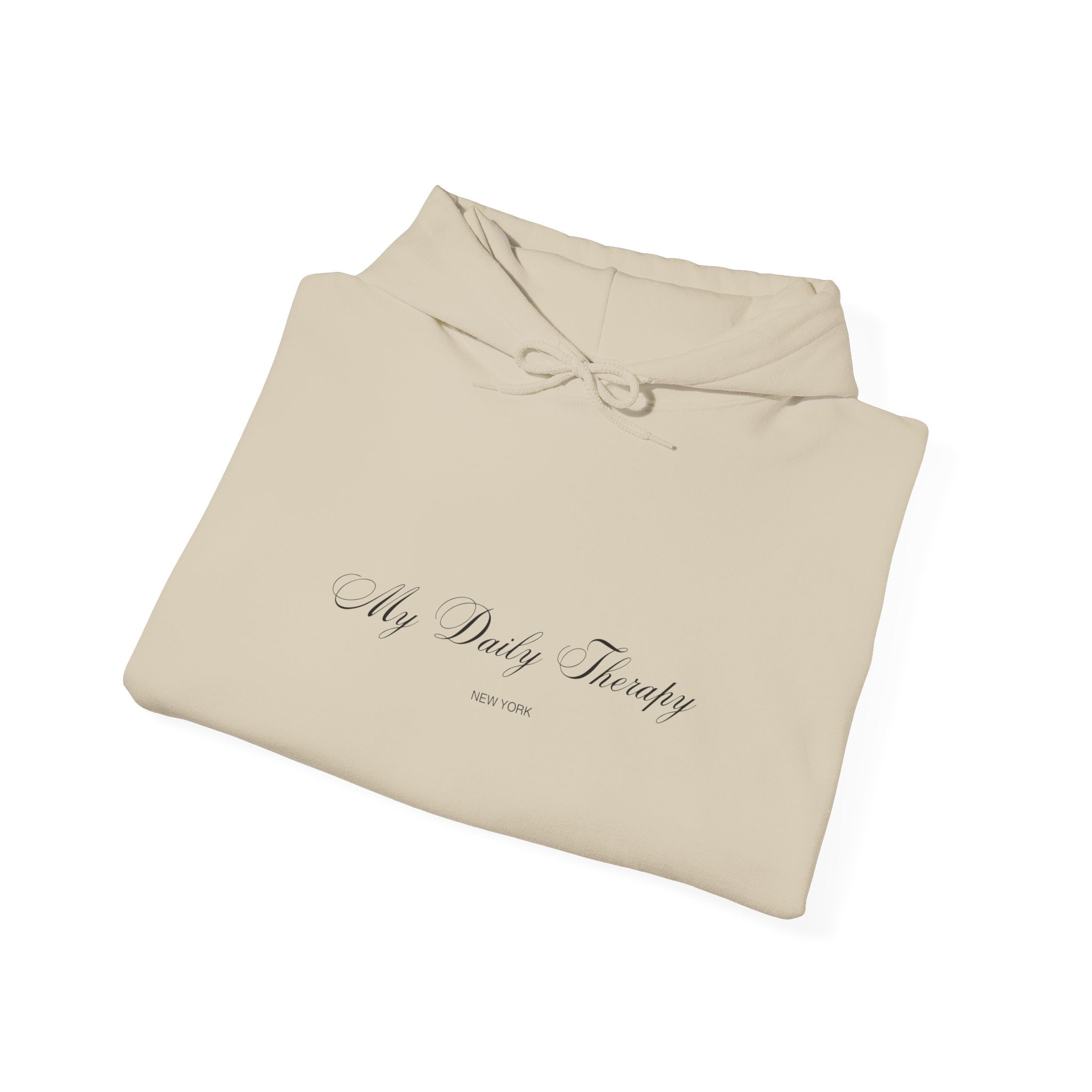 My Diary Therapy hoodie | minimal script logo, white pullover sweatshirt