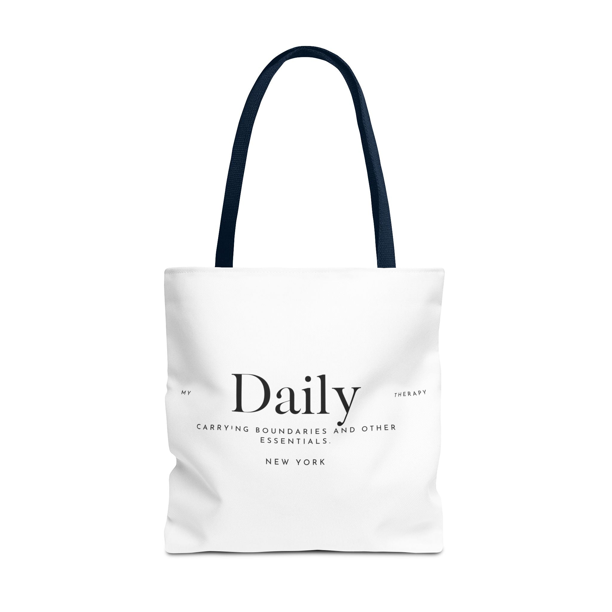 Daily typography tote bag | minimalist text canvas tote
