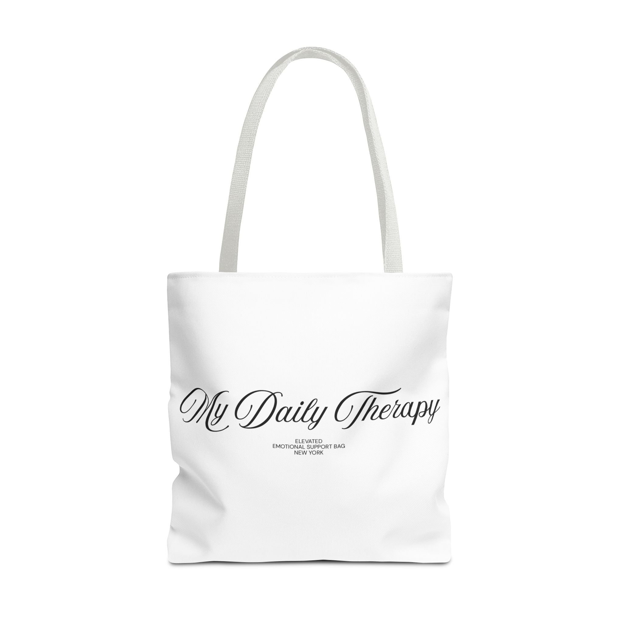 My Daily Therapy tote bag | Script text, minimalist everyday design