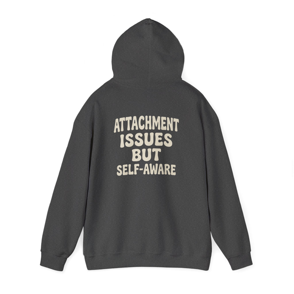 Self-Aware Hoodie | Attachment Issues But Self-Aware Back Print