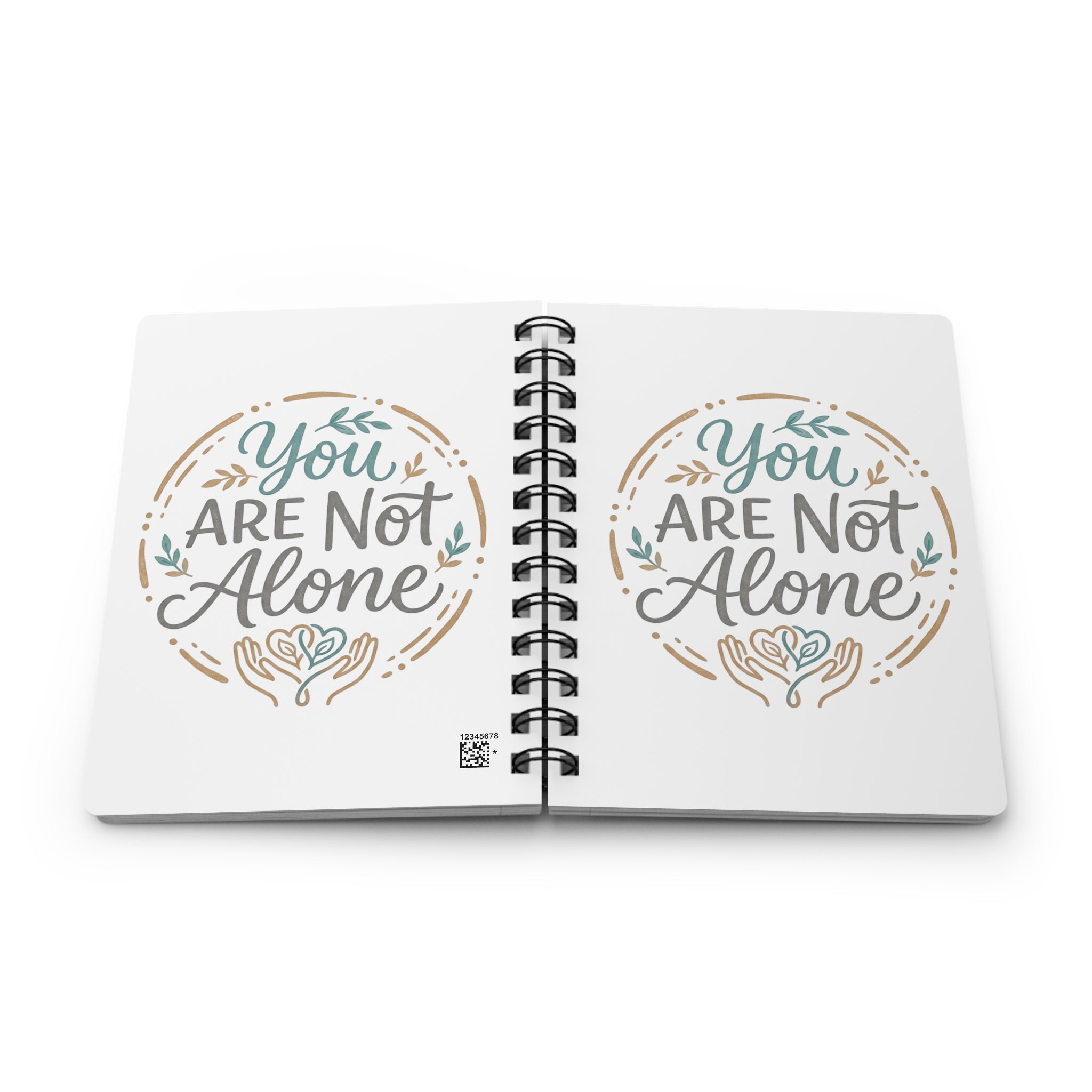 You Are Not Alone Spiral Notebook | Encouragement Journal, Mental Health Support