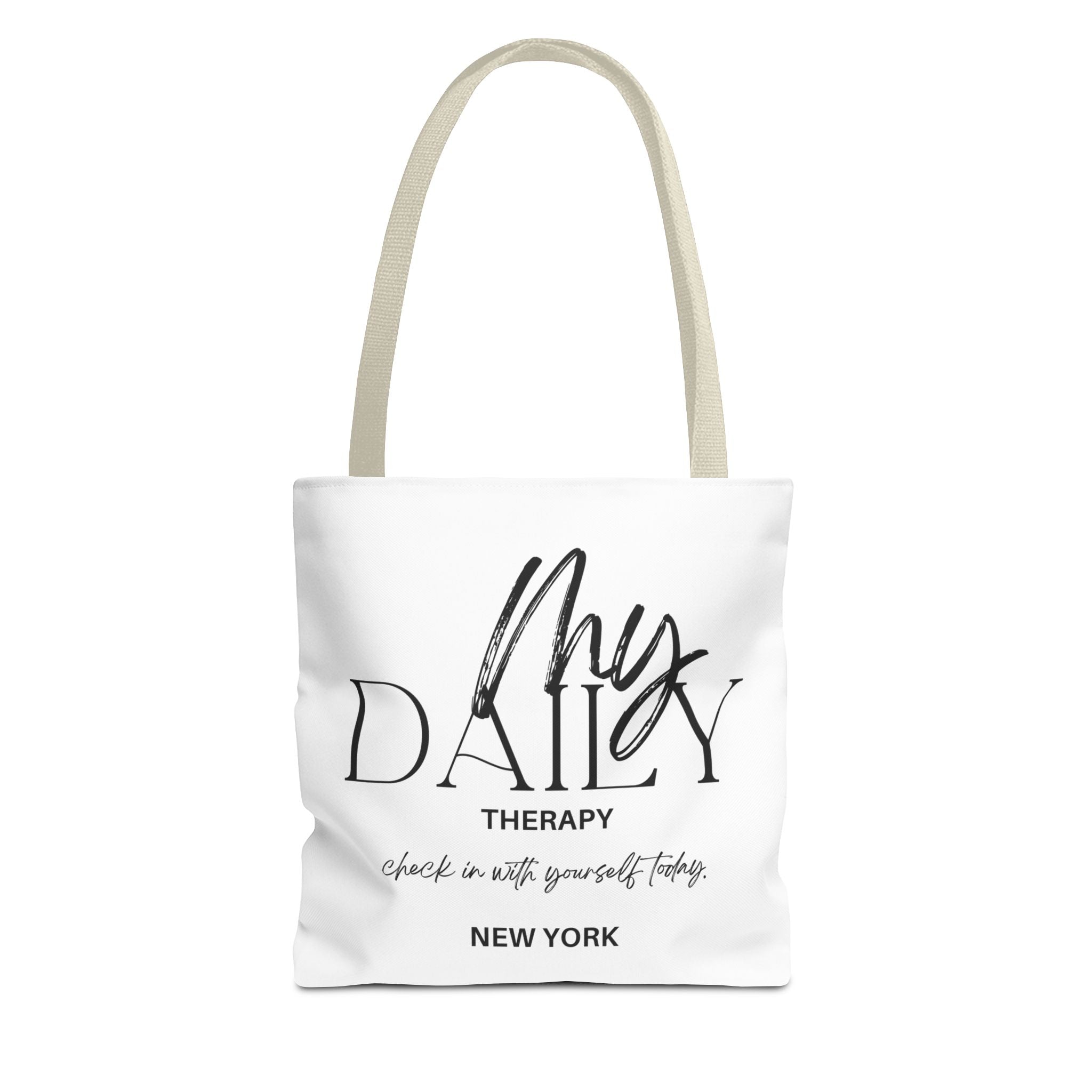 My Daily Therapy tote bag | motivational typography tote