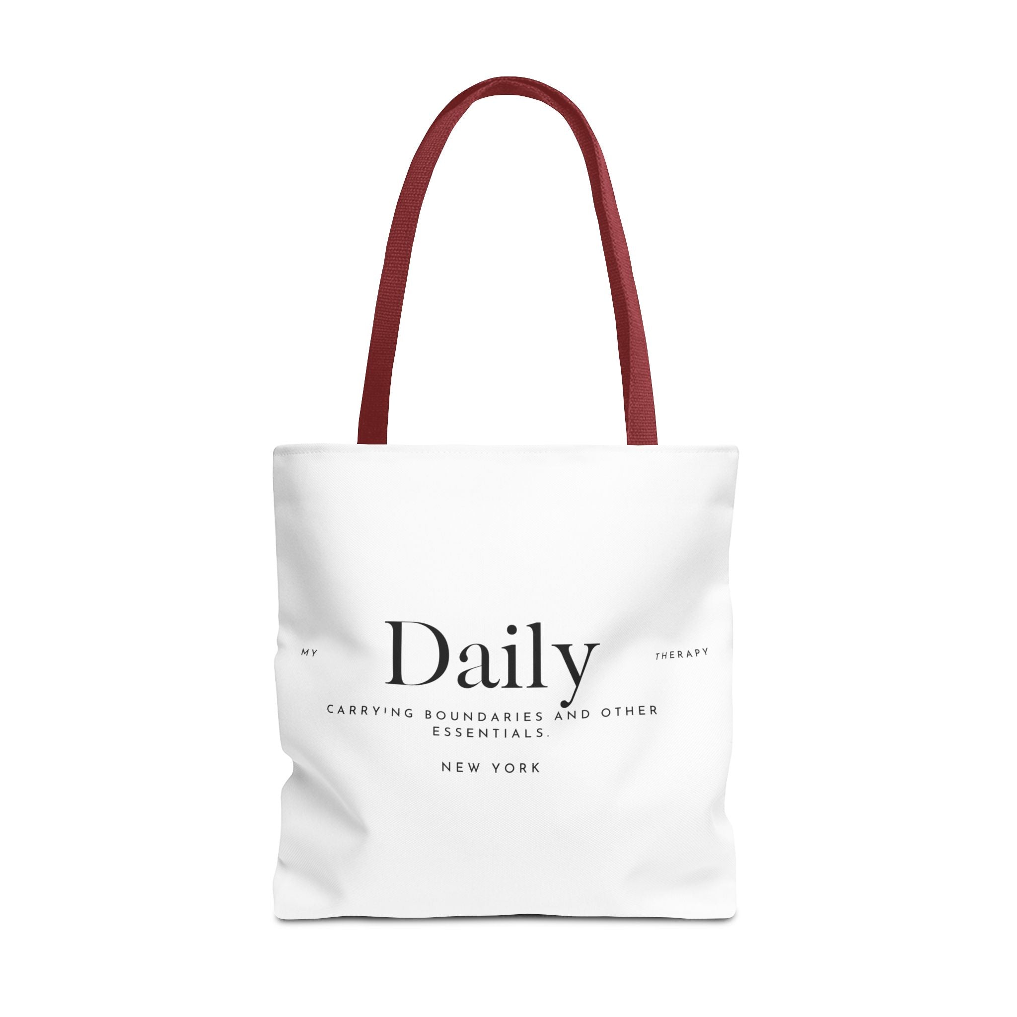 Daily typography tote bag | minimalist text canvas tote