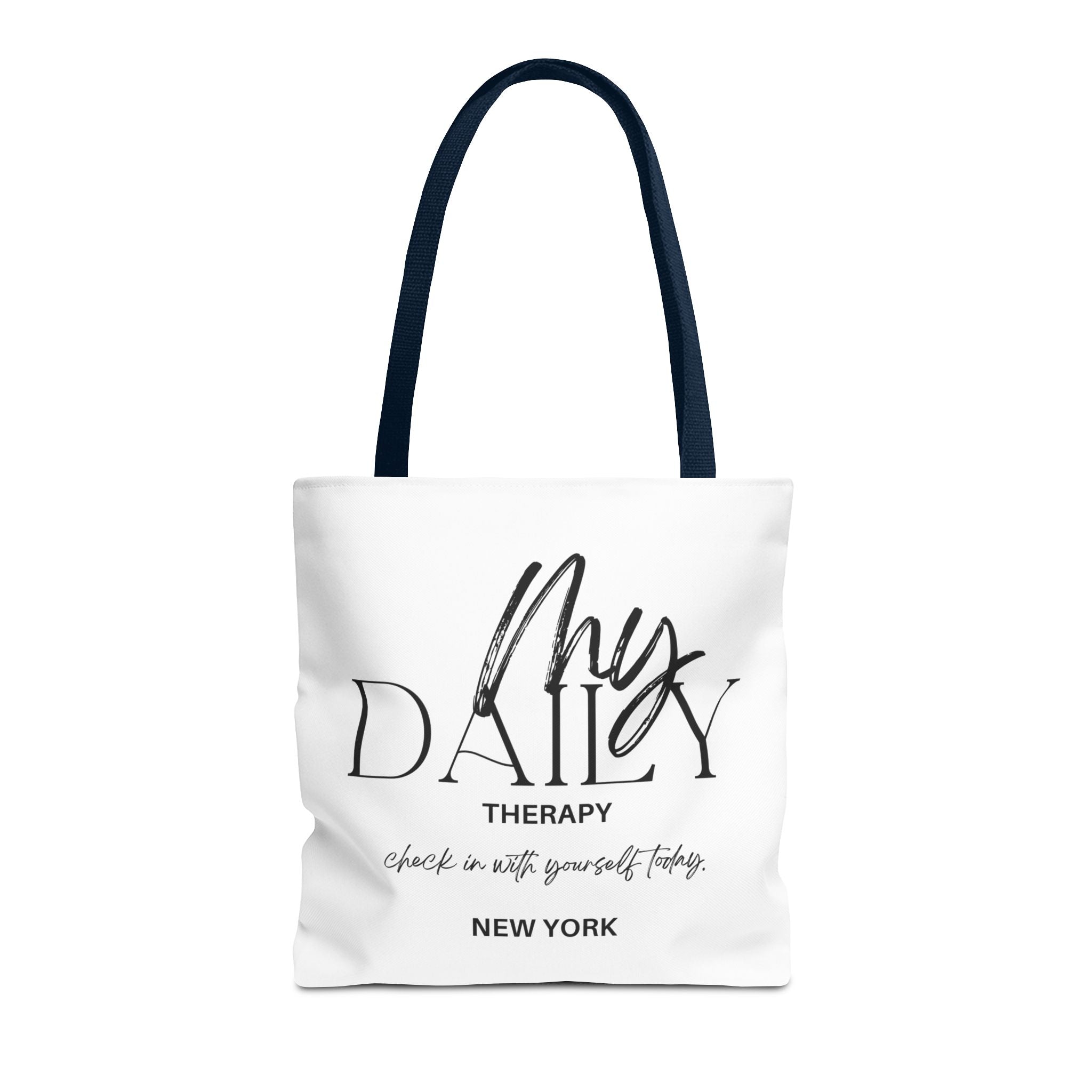 My Daily Therapy tote bag | motivational typography tote