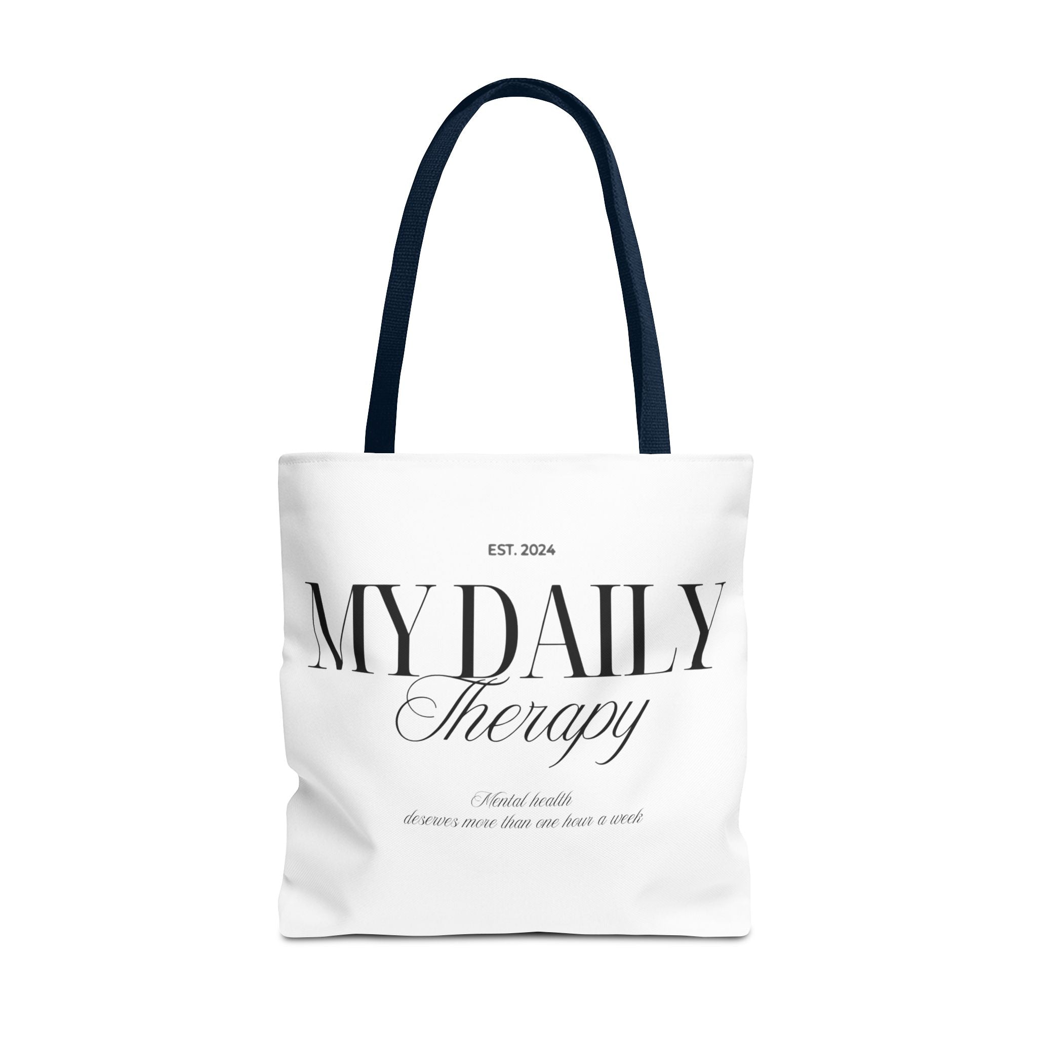 My Daily Therapy Tote Bag | Typography Wellness Design