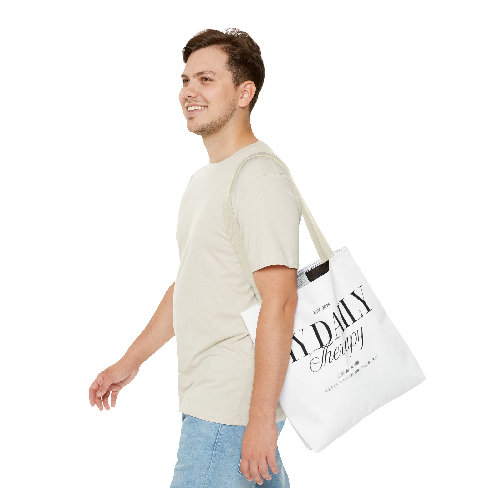My Daily Therapy Tote Bag | Typography Wellness Design