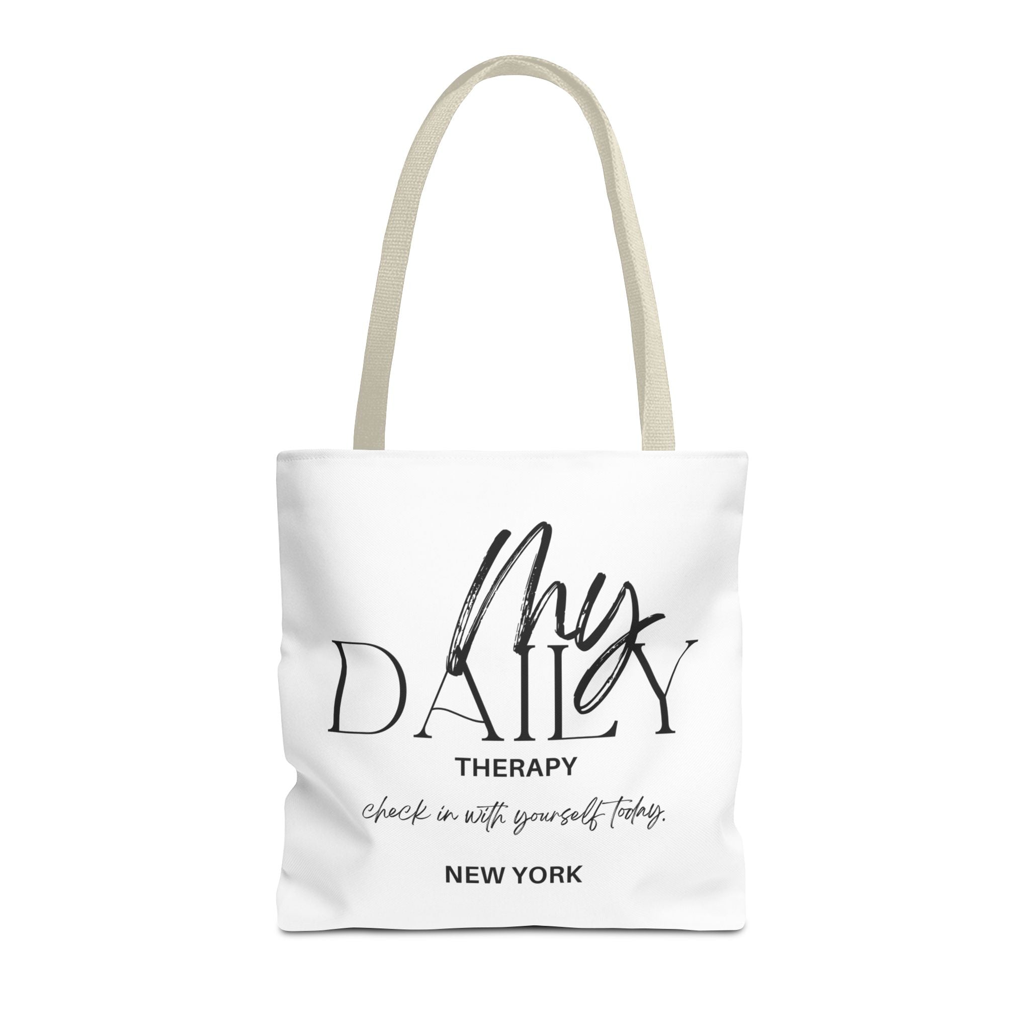 My Daily Therapy tote bag | motivational typography tote