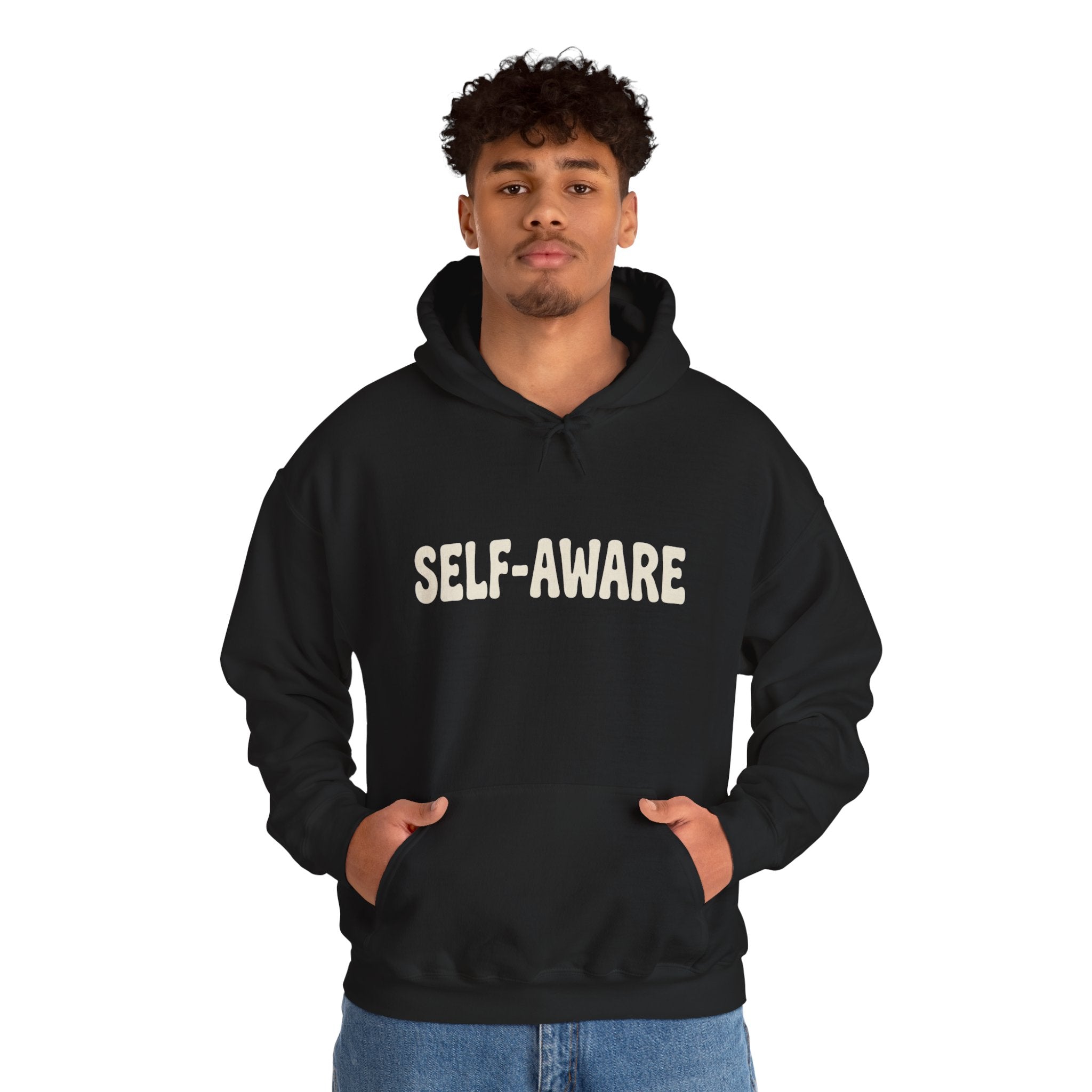 Self-Aware Hoodie | Attachment Issues But Self-Aware Back Print