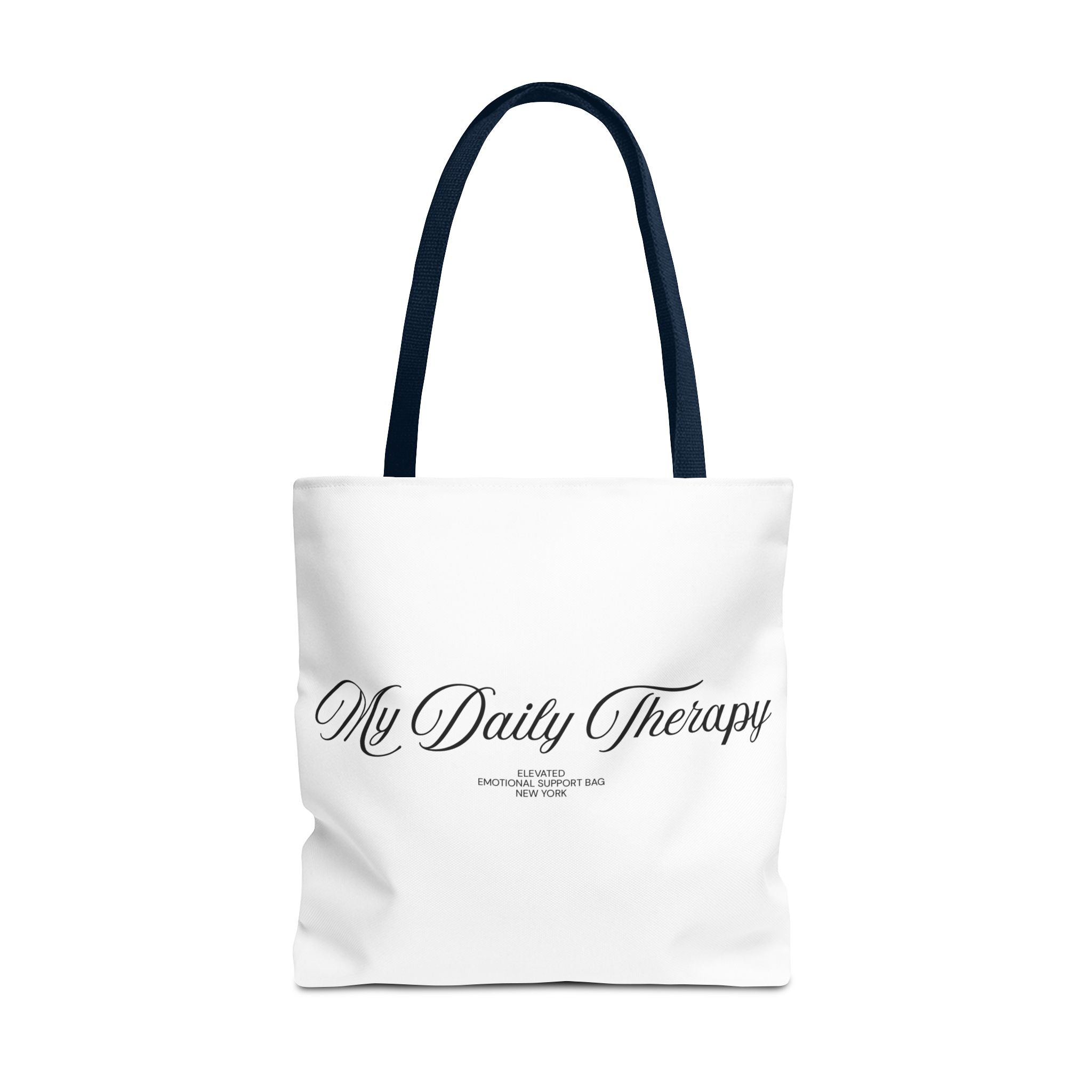 My Daily Therapy tote bag | Script text, minimalist everyday design