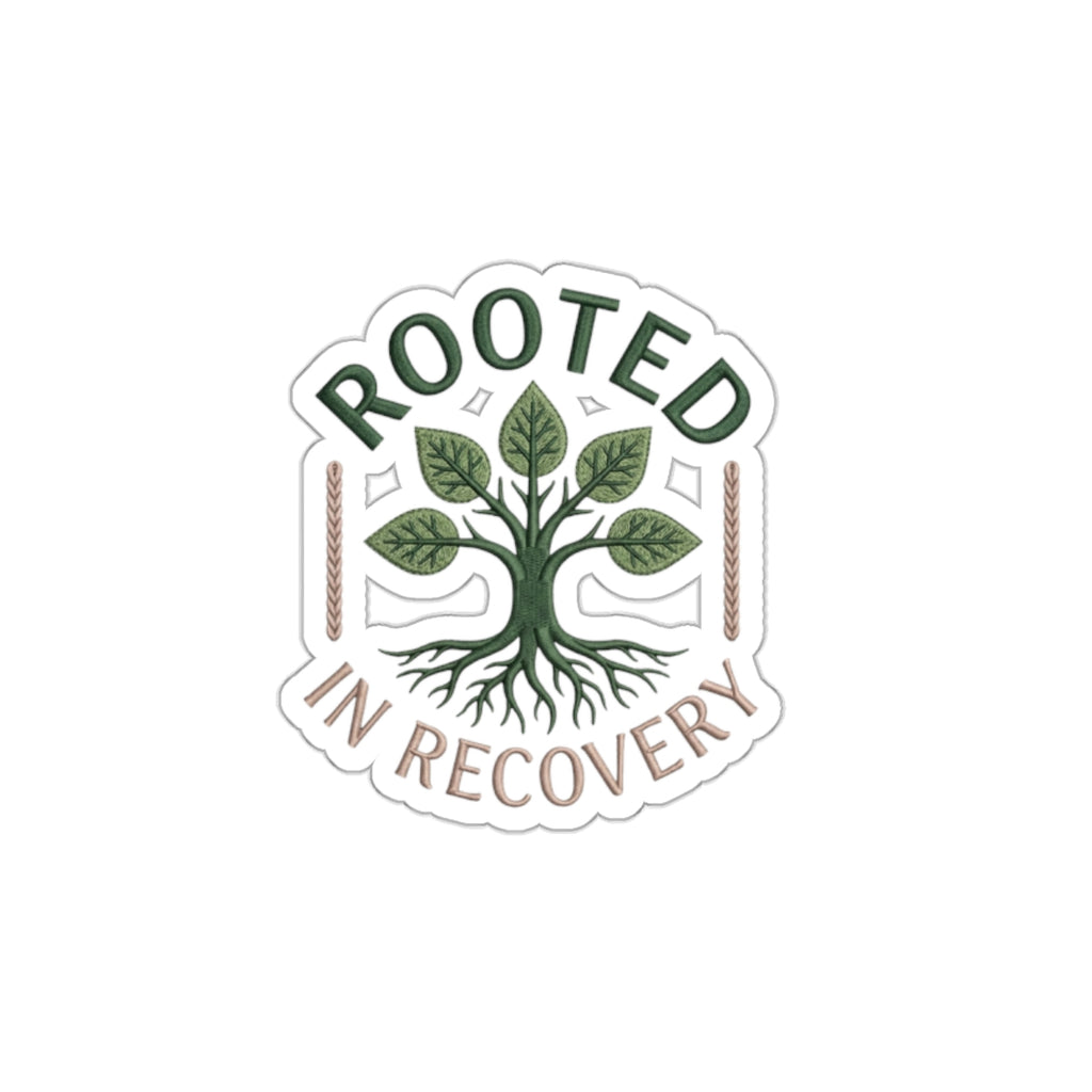Rooted in Recovery Die-Cut Sticker | Tree Roots, Sobriety Awareness