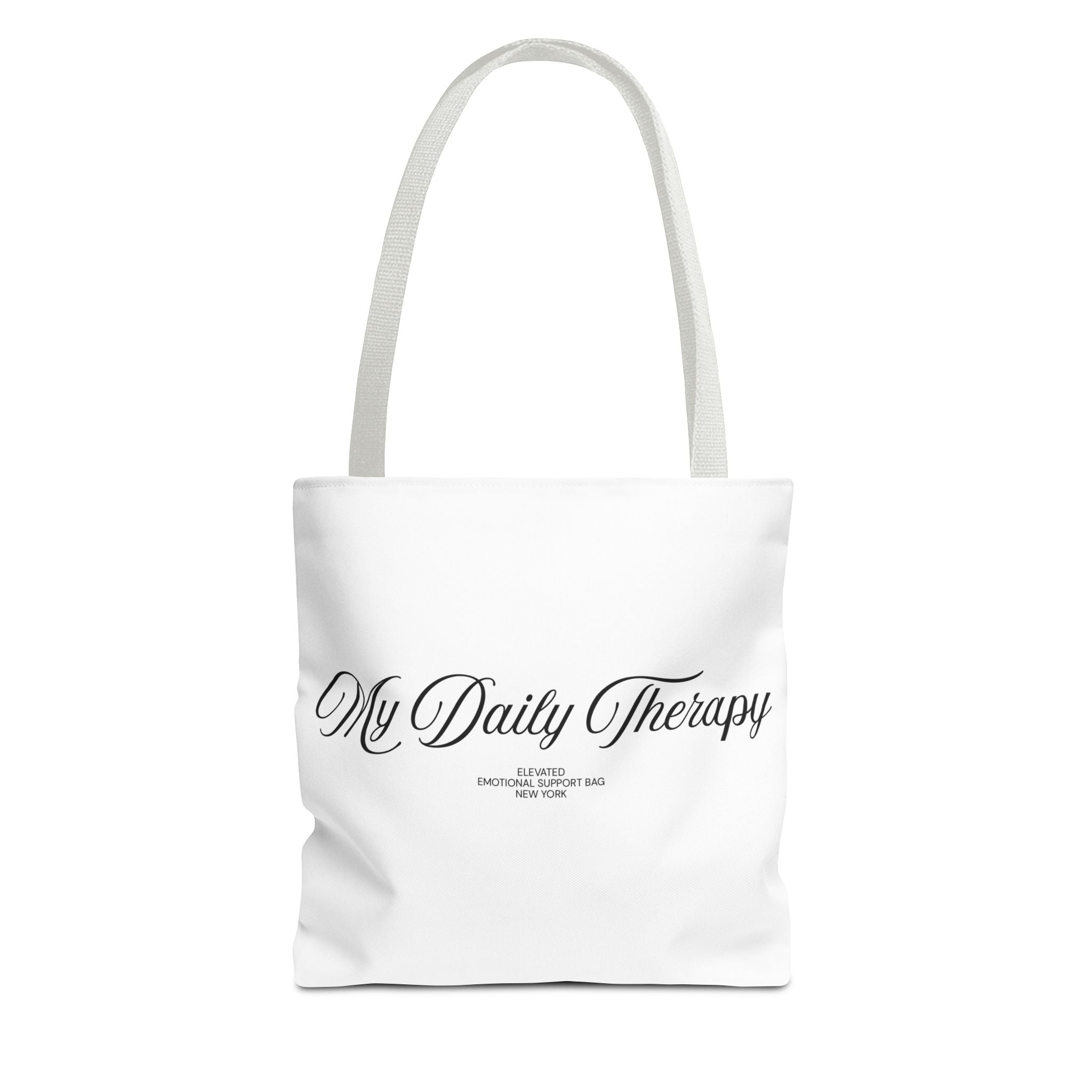 My Daily Therapy tote bag | Script text, minimalist everyday design