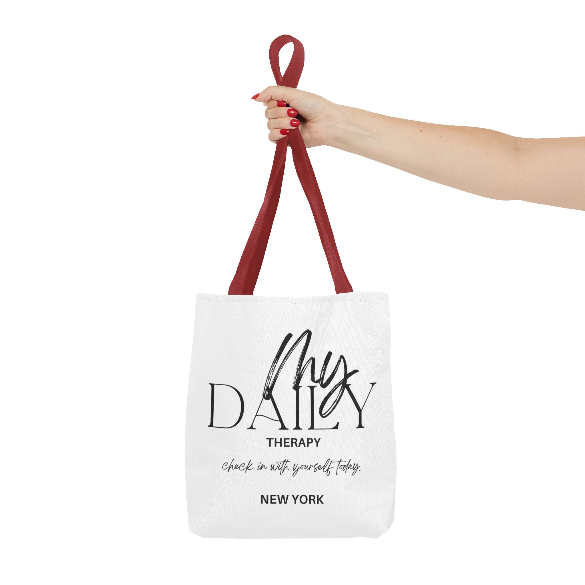 My Daily Therapy tote bag | motivational typography tote