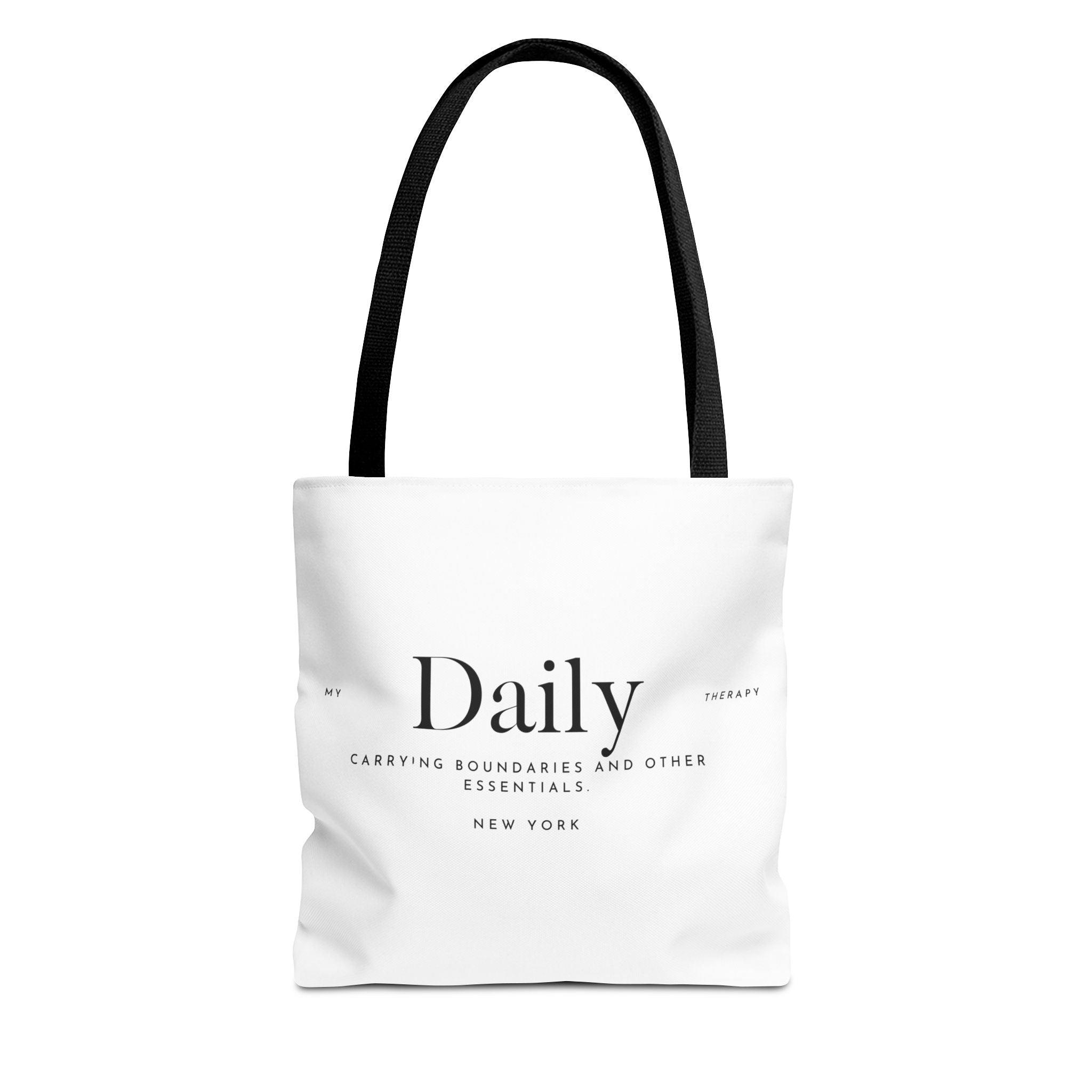 Daily typography tote bag | minimalist text canvas tote