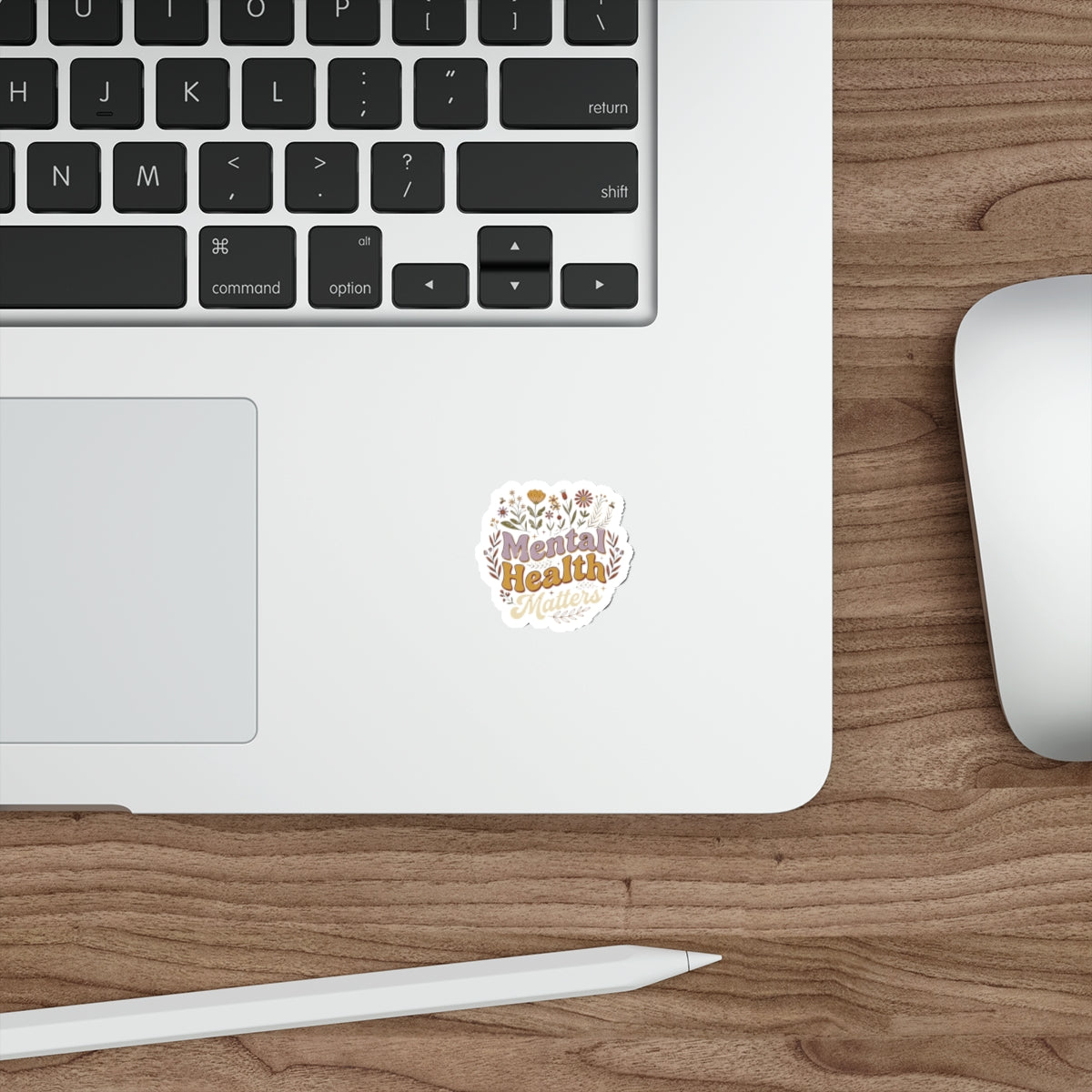 Mental Health Matters Floral Sticker | Wellness Die-Cut Vinyl Reminder