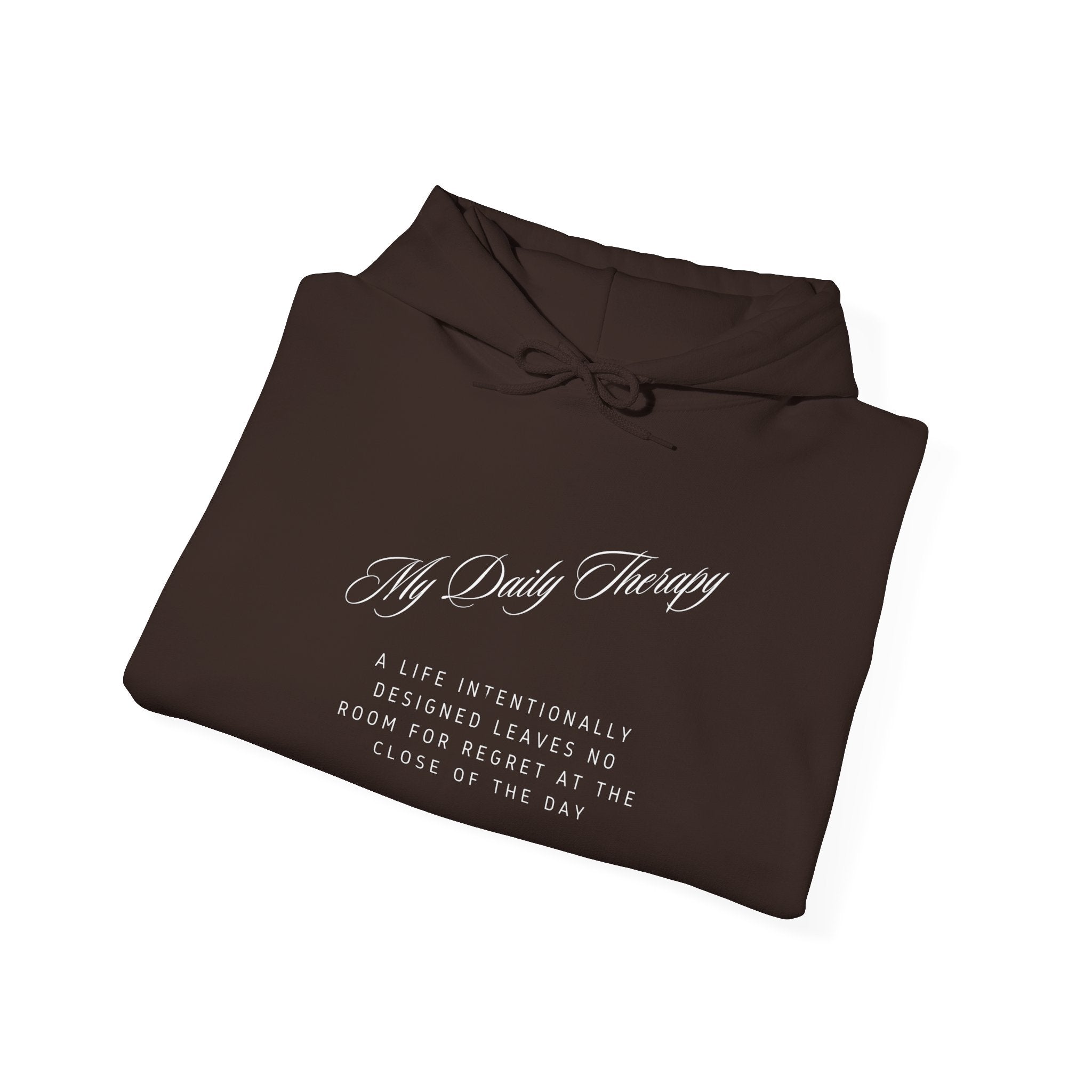 My Daily Therapy Script Hoodie | Minimal Text Mental Health Sweatshirt