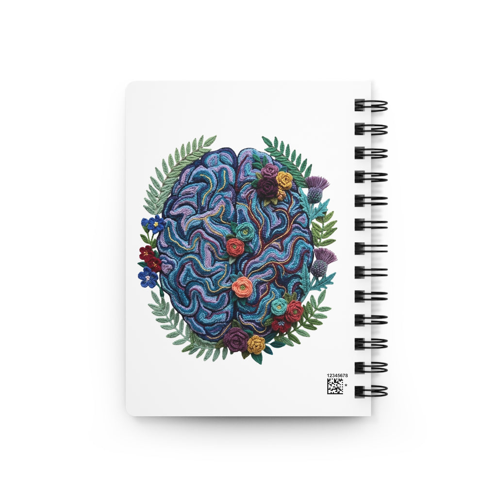 Floral Brain Spiral Bound Journal | Botanical Anatomy Notebook
