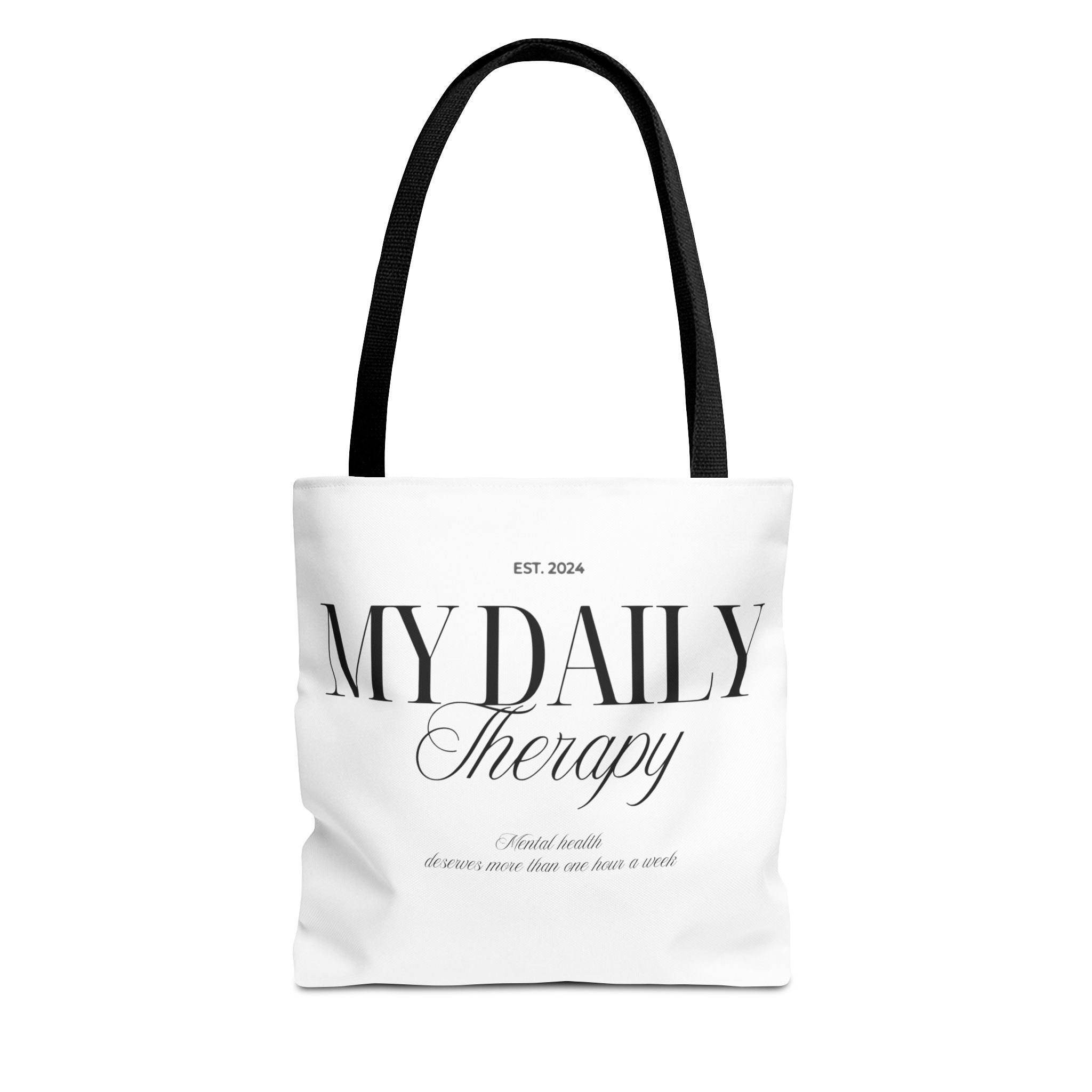 My Daily Therapy Tote Bag | Typography Wellness Design