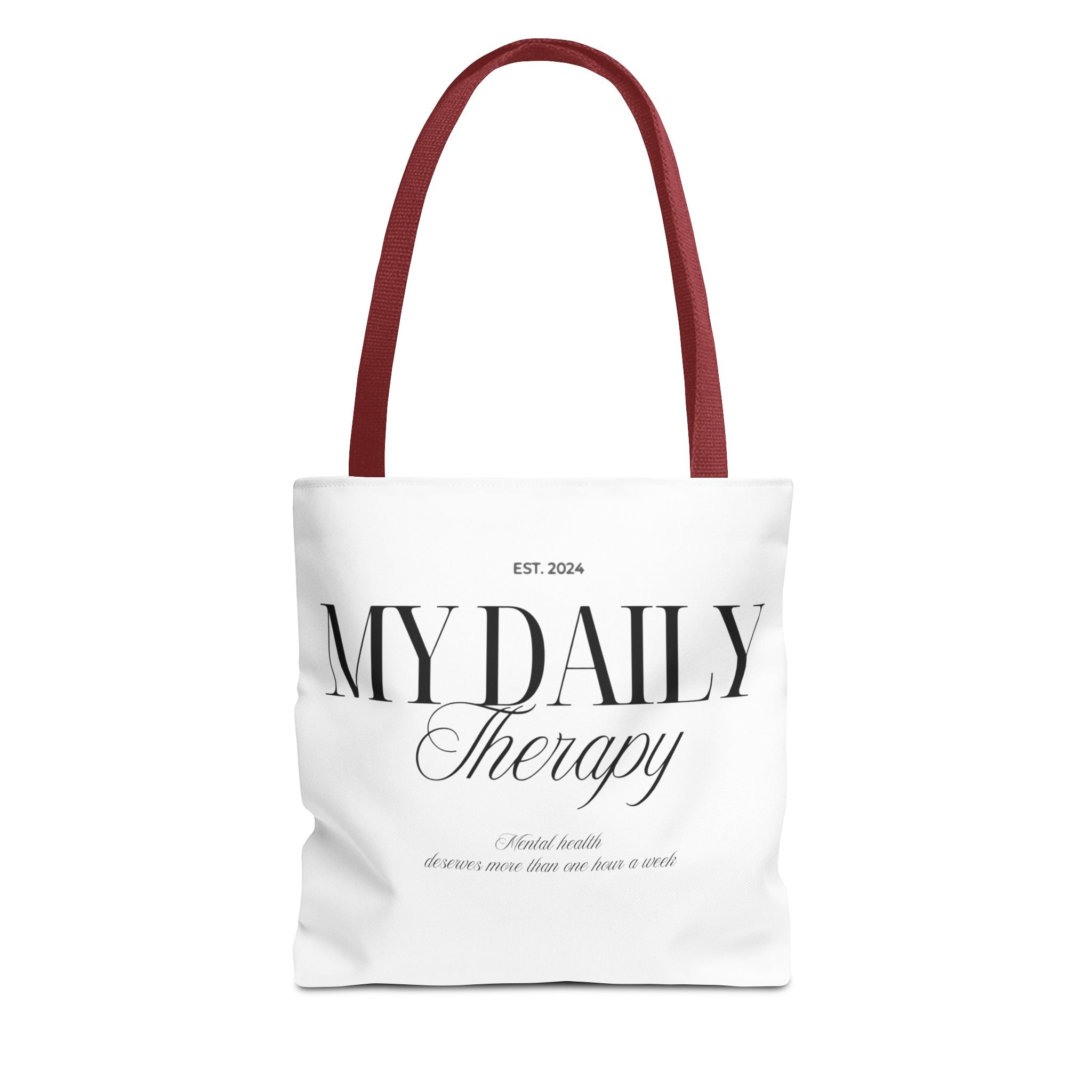 My Daily Therapy Tote Bag | Typography Wellness Design