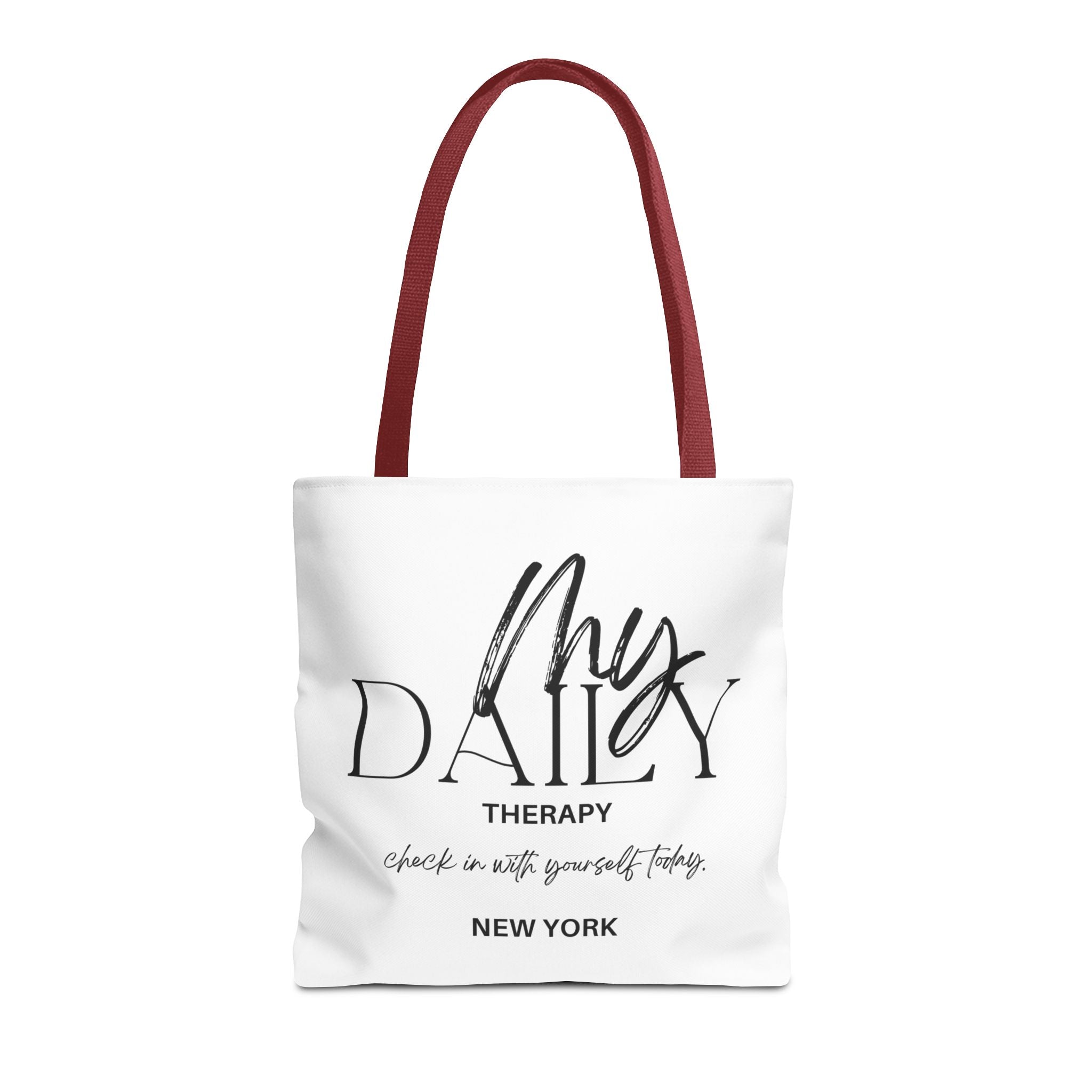 My Daily Therapy tote bag | motivational typography tote