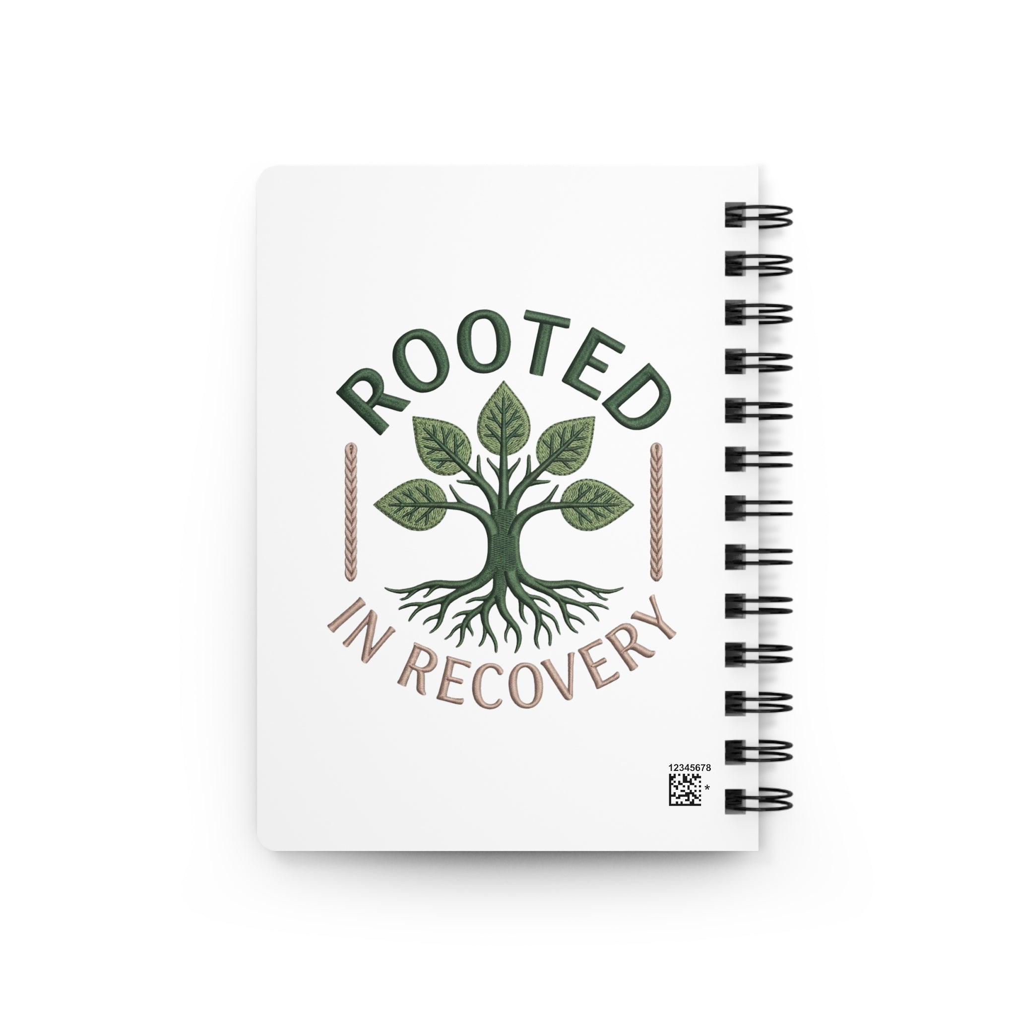 Rooted in Recovery Spiral Bound Journal | Plant Tree Roots Design
