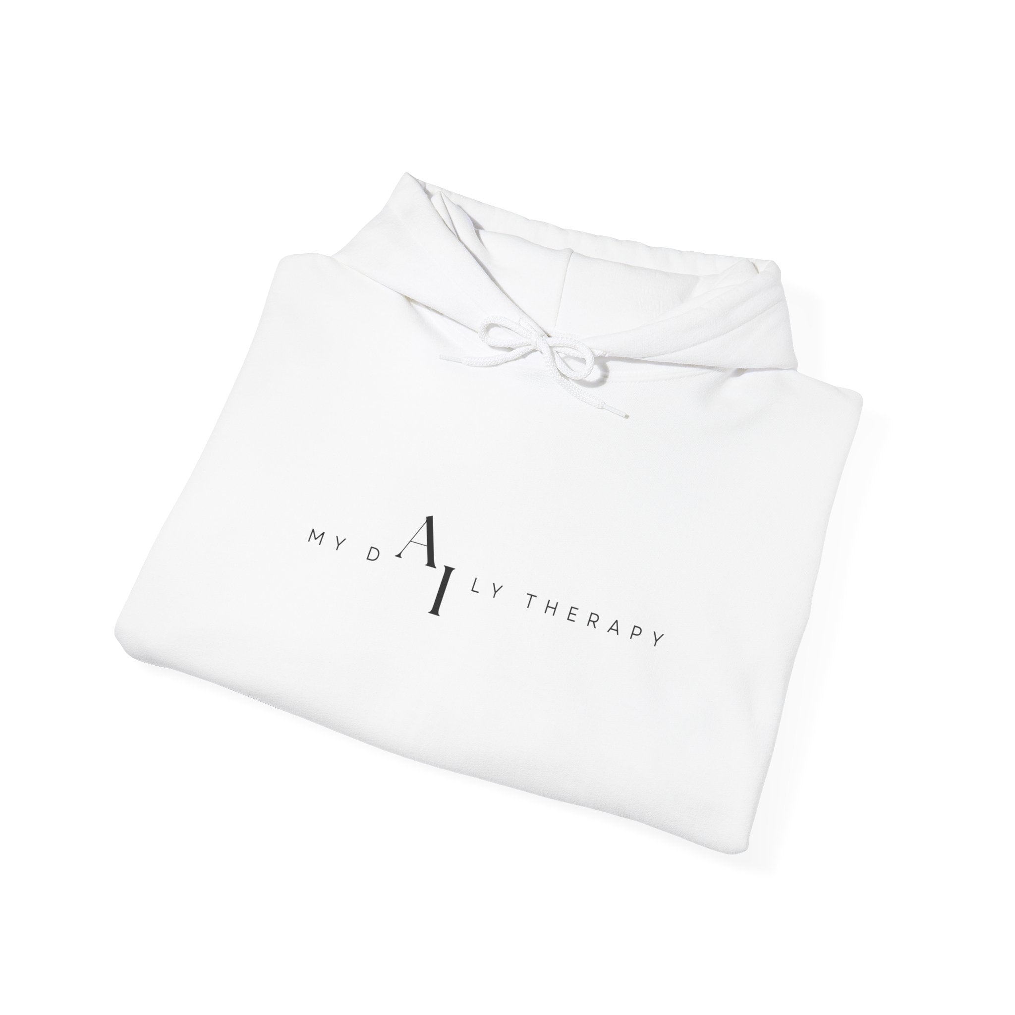 Minimalist Logo Hoodie | Small Centered Line Mark Sweatshirt