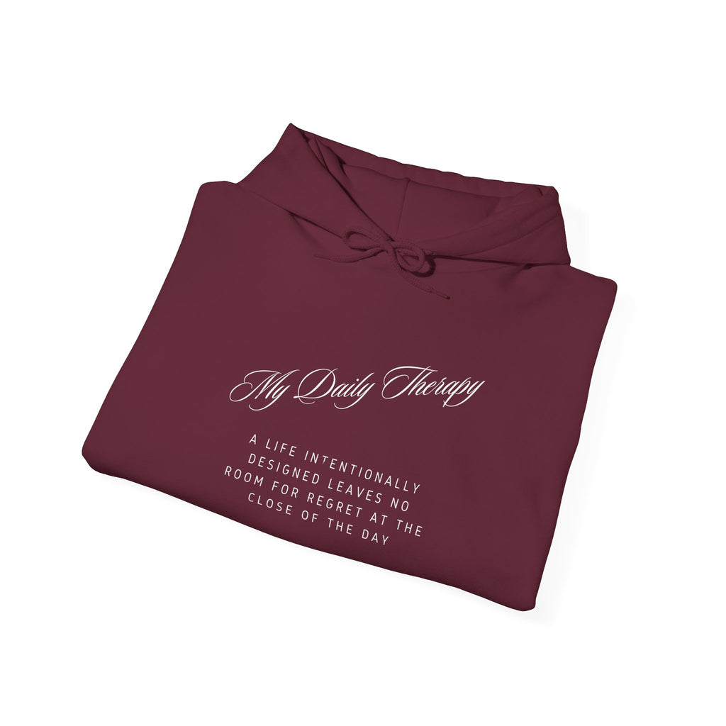 My Daily Therapy Script Hoodie | Minimal Text Mental Health Sweatshirt