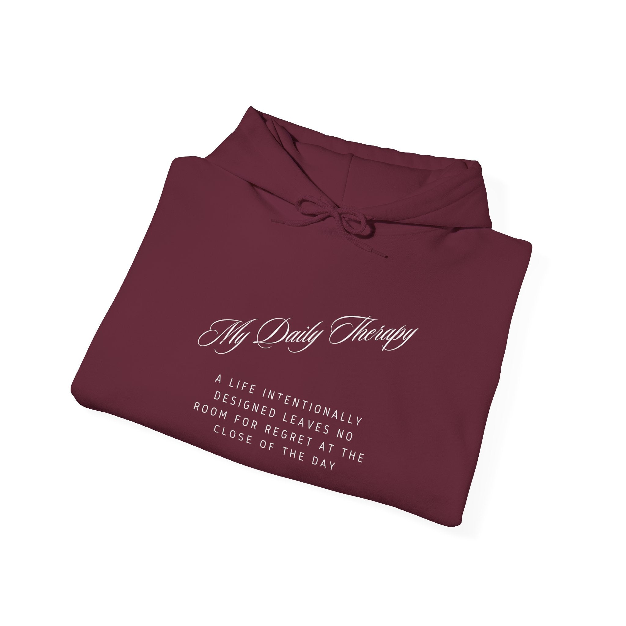 My Daily Therapy Script Hoodie | Minimal Text Mental Health Sweatshirt