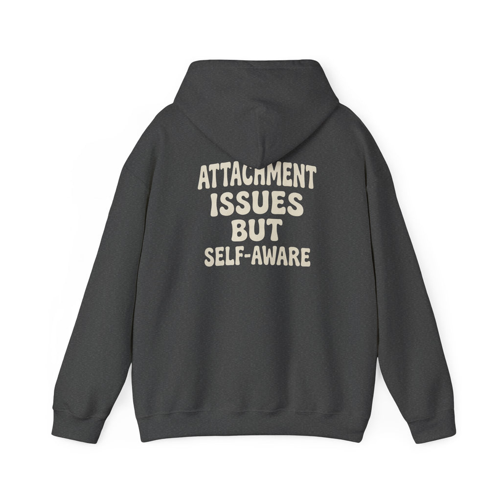 Self-Aware Hoodie | Attachment Issues But Self-Aware Back Print