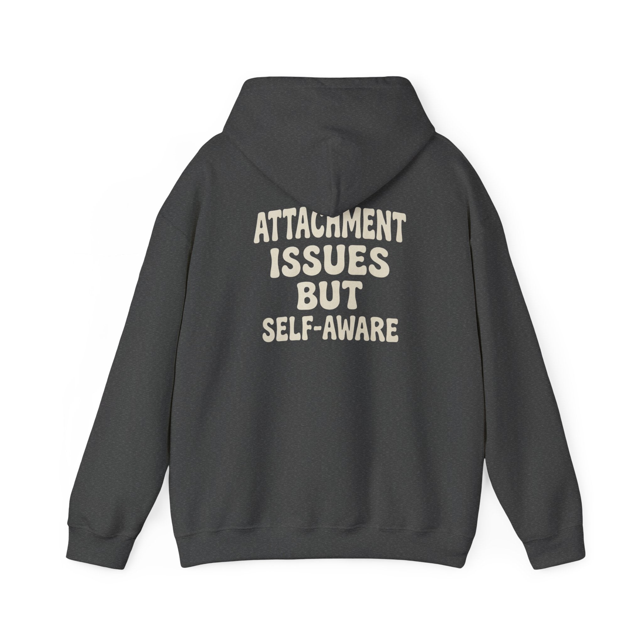 Self-Aware Hoodie | Attachment Issues But Self-Aware Back Print